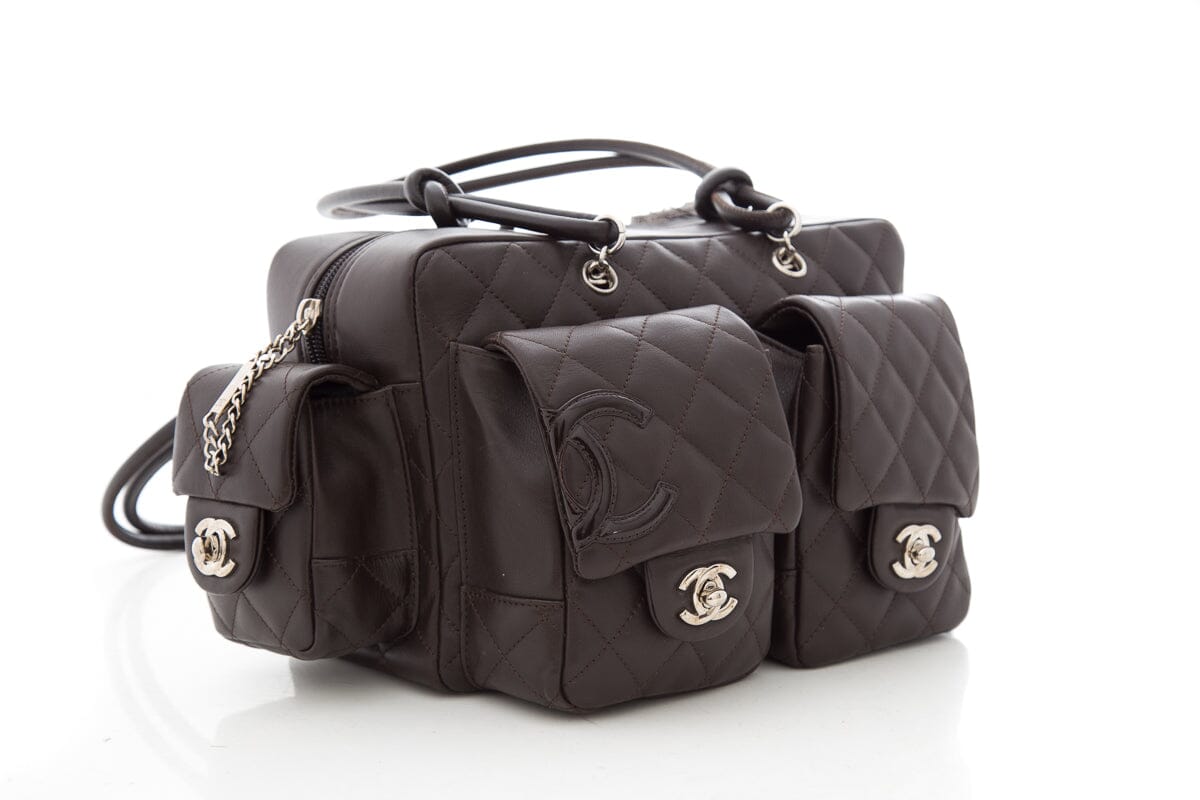 Chanel Brown Cambon Multipocket Handbag