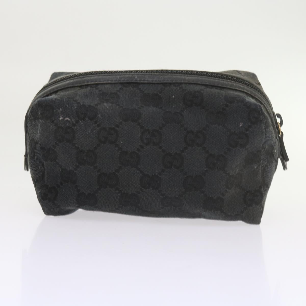GUCCI GG Canvas Pouch Tote Bag Coated Canvas 2Set Beige Black 57550