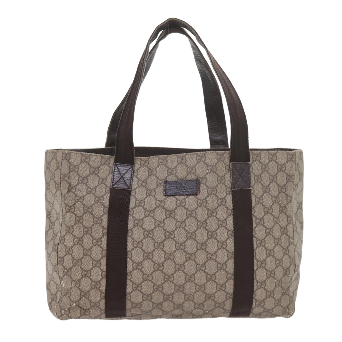 GUCCI GG Canvas Pouch Tote Bag Coated Canvas 2Set Beige Black 57550