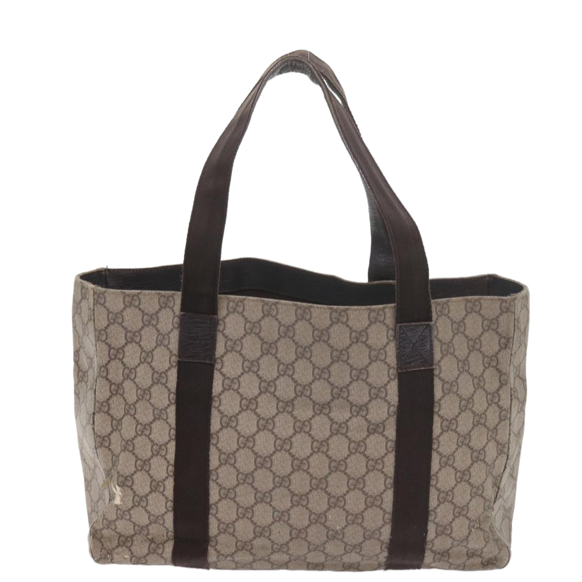 GUCCI GG Canvas Pouch Tote Bag Coated Canvas 2Set Beige Black 57550