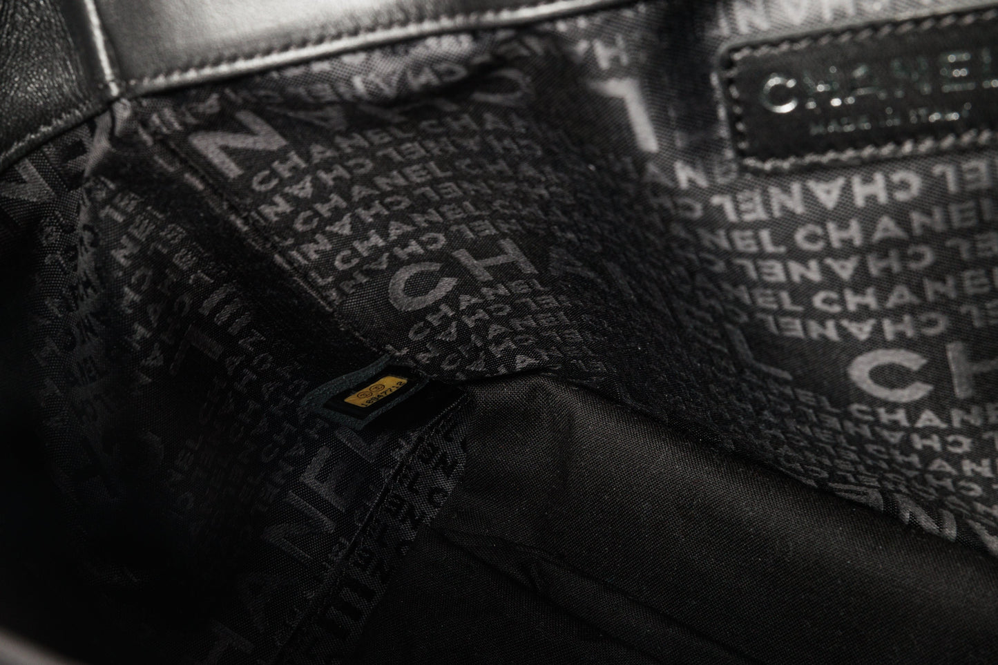 Chanel Black Lambskin Camellia Mini Shopper Tote with Silver Hardware
