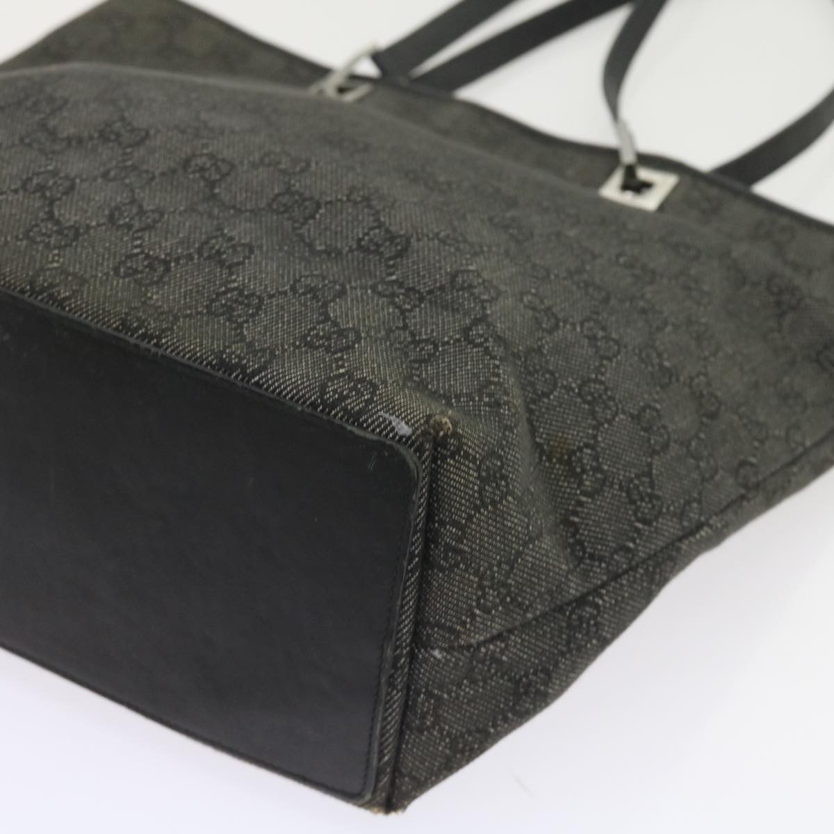 GUCCI GG Canvas Tote Bag Gray 31243 58485