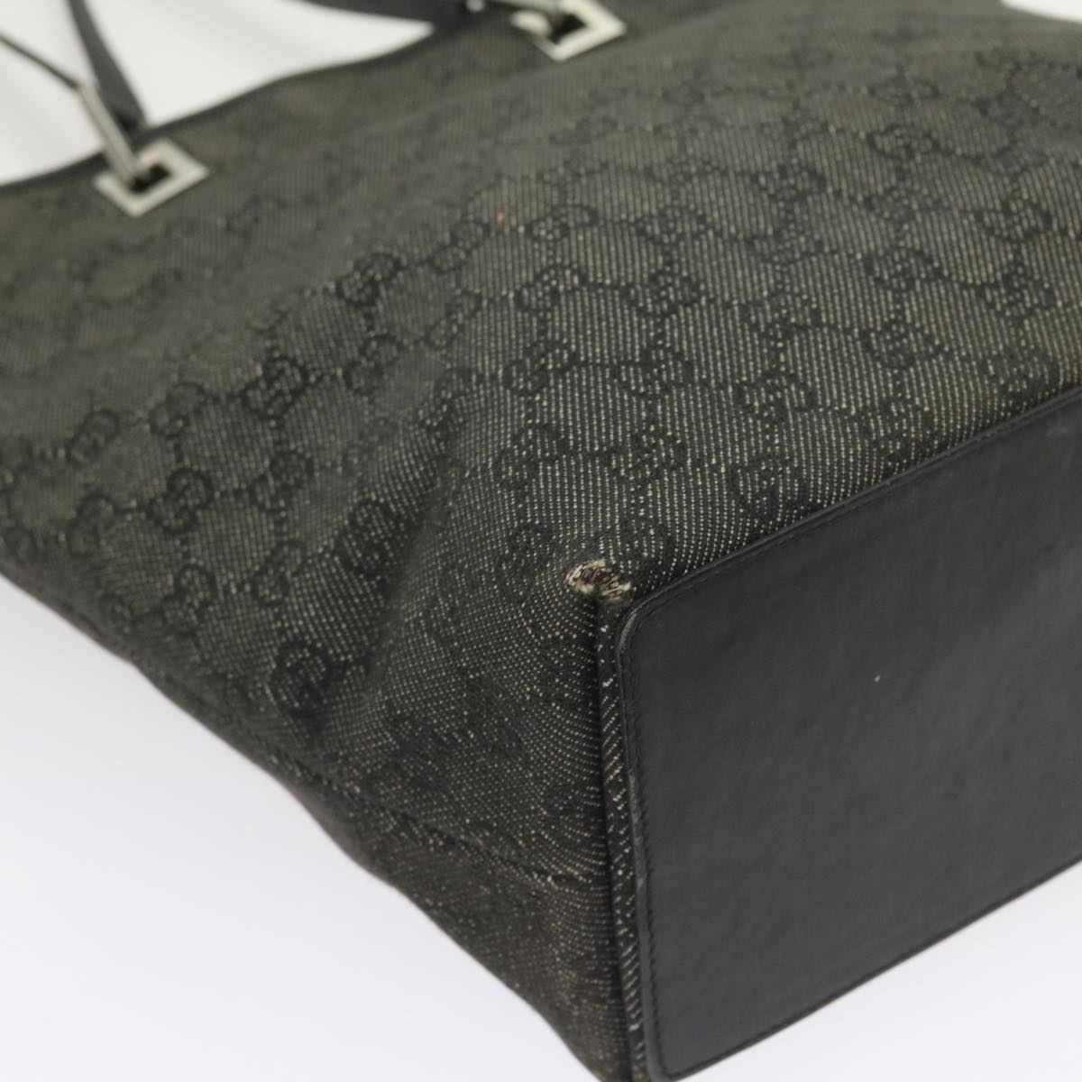 GUCCI GG Canvas Tote Bag Gray 31243 58485