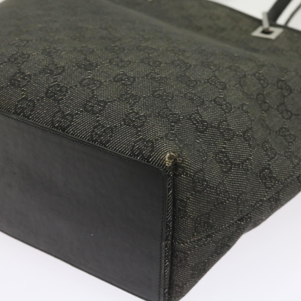 GUCCI GG Canvas Tote Bag Gray 31243 58485