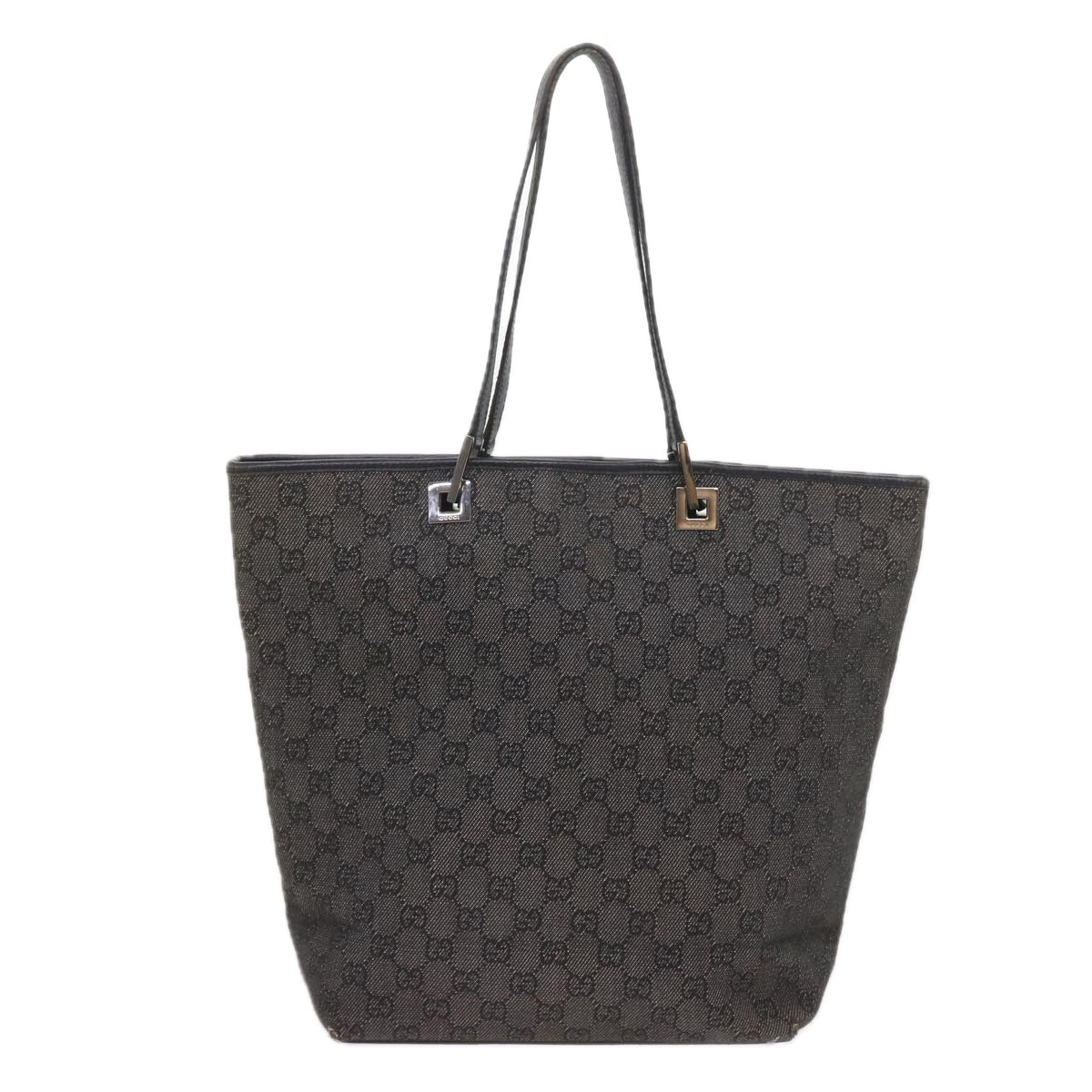 GUCCI GG Canvas Tote Bag Gray 31243 58485