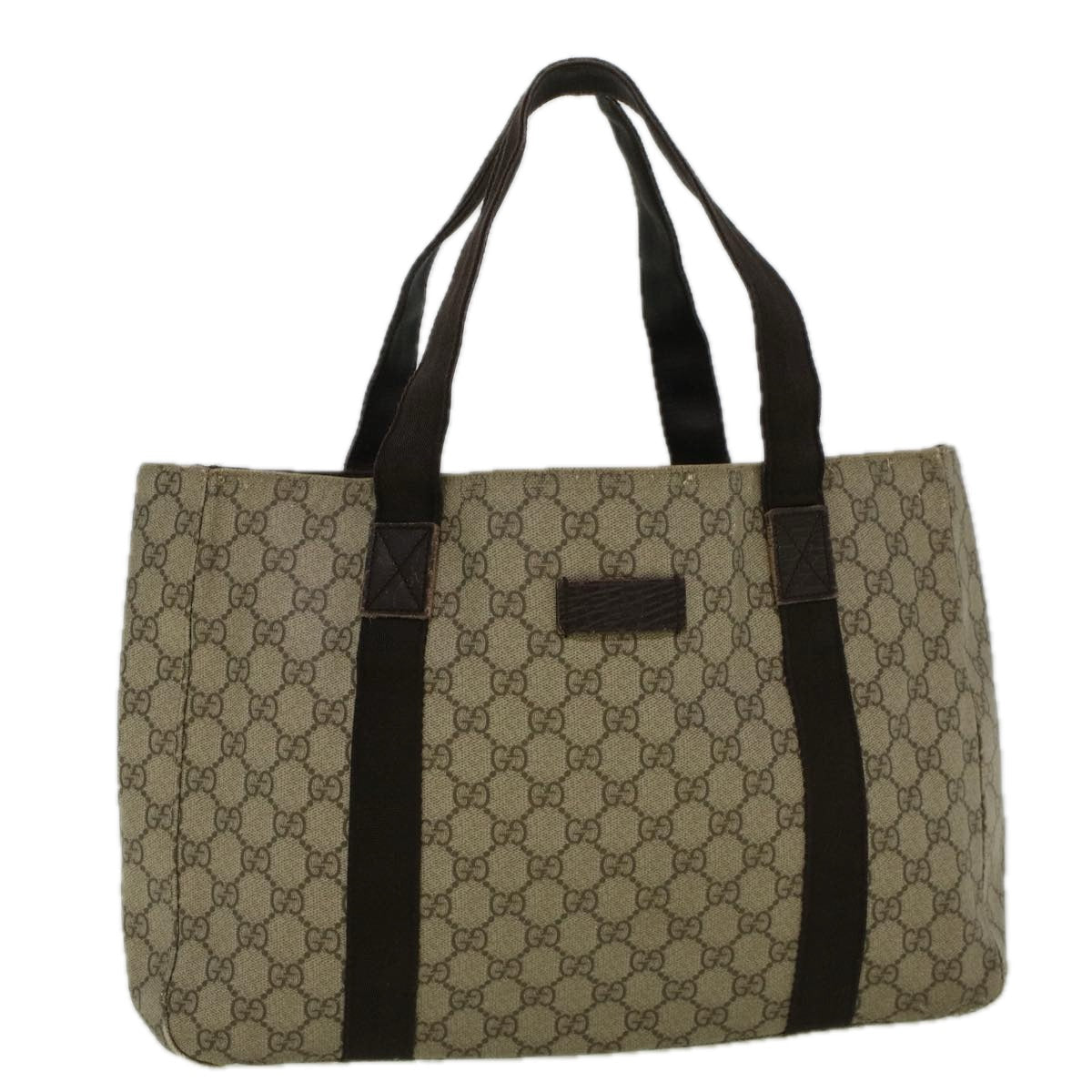 GUCCI GG Canvas Tote Bag Coated Canvas Beige 141624 58802