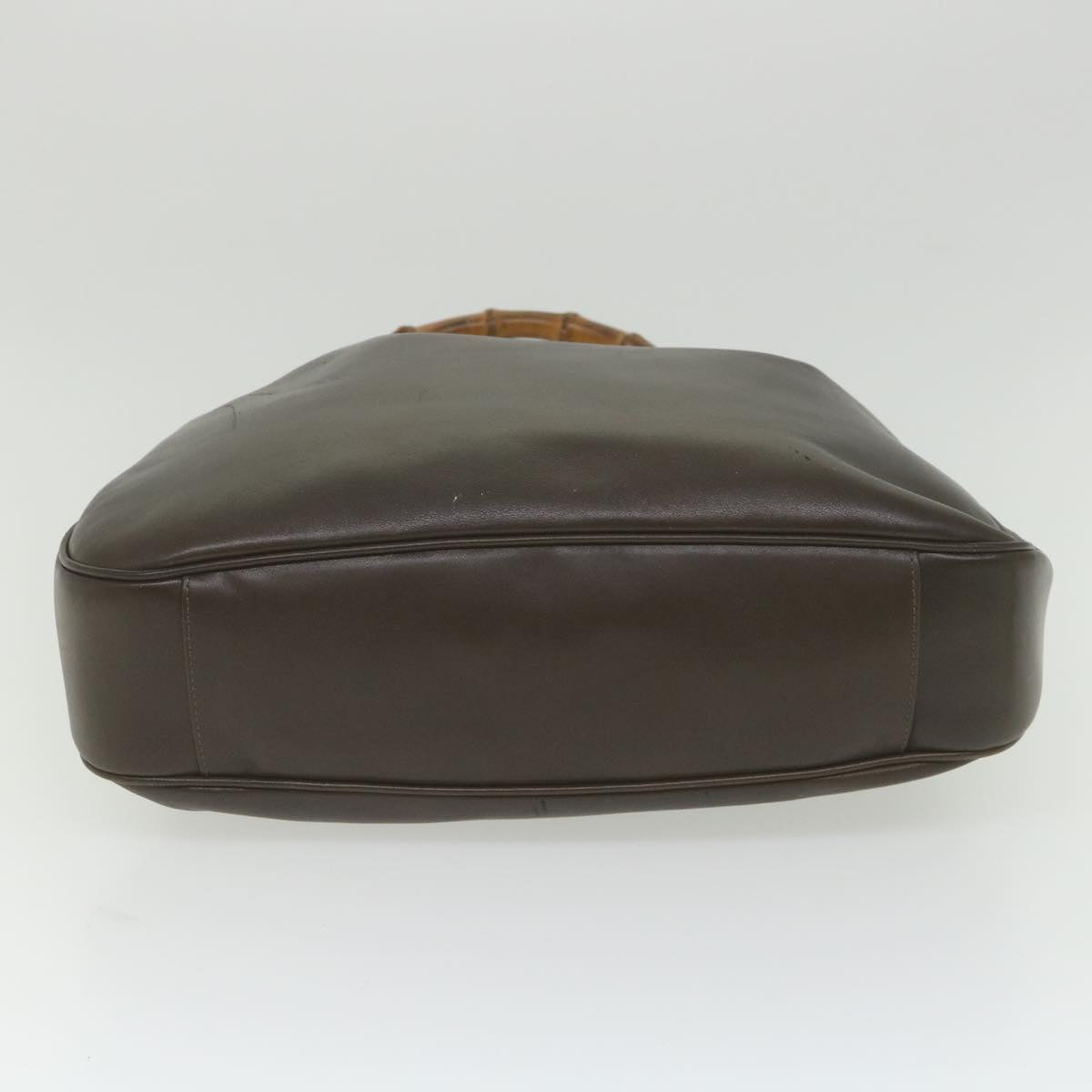 GUCCI Bamboo Shoulder Bag Leather Brown 001 1998 1577 58814