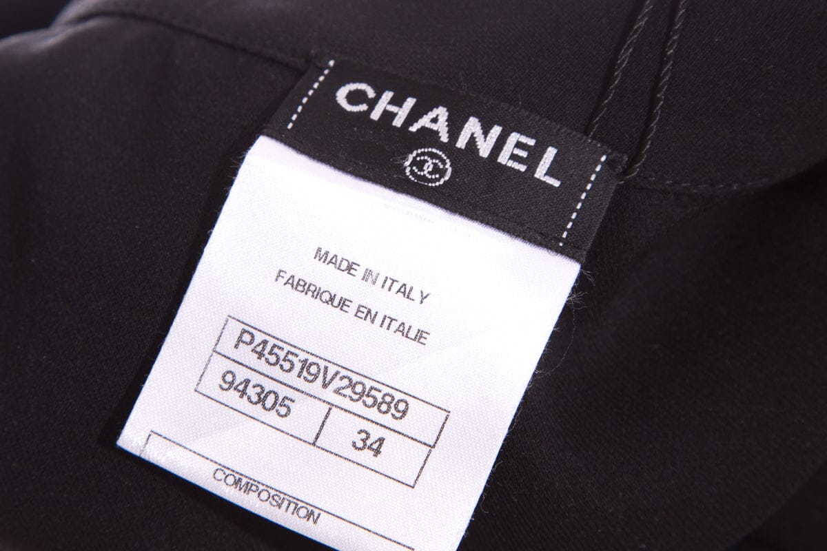 Chanel Black Multi Panel Detail Tank SZ 34
