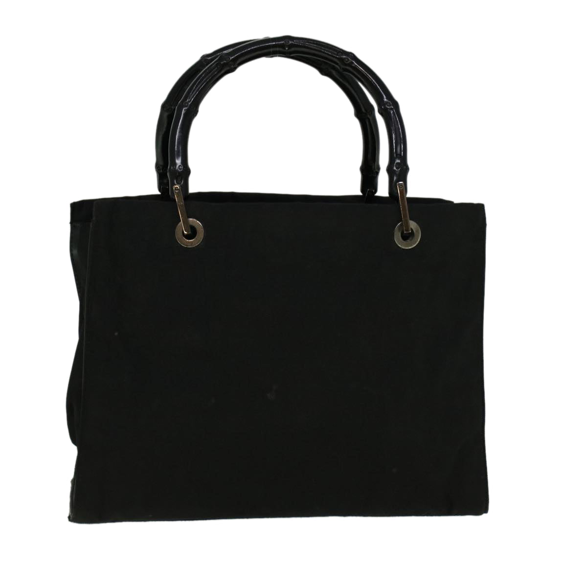 GUCCI Bamboo Hand Bag Nylon Black 59240