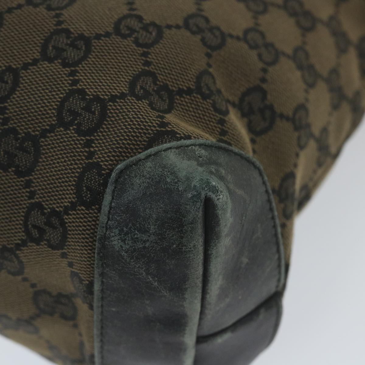GUCCI GG Canvas Tote Bag Black Brown 019 0402 3754 59460