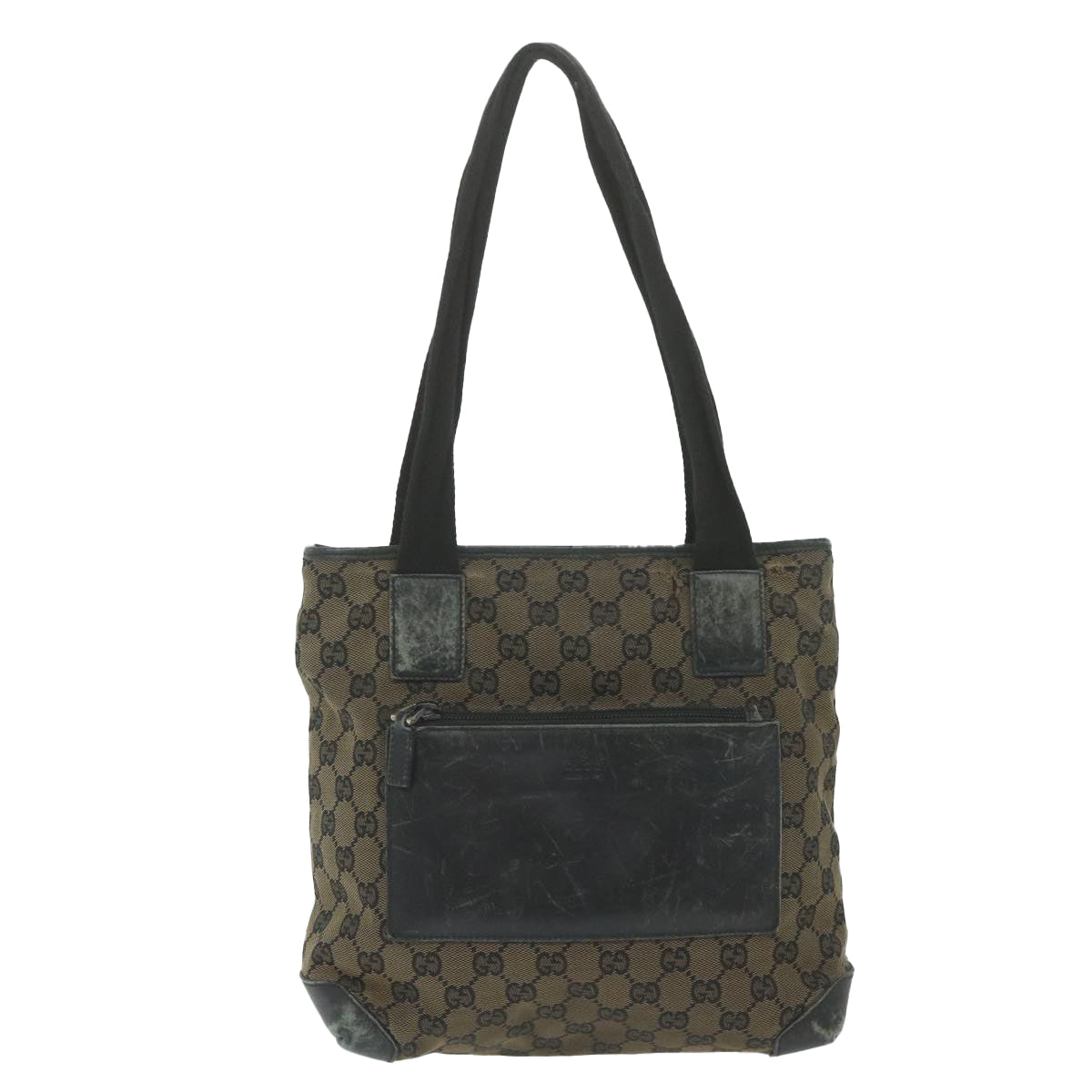 GUCCI GG Canvas Tote Bag Black Brown 019 0402 3754 59460