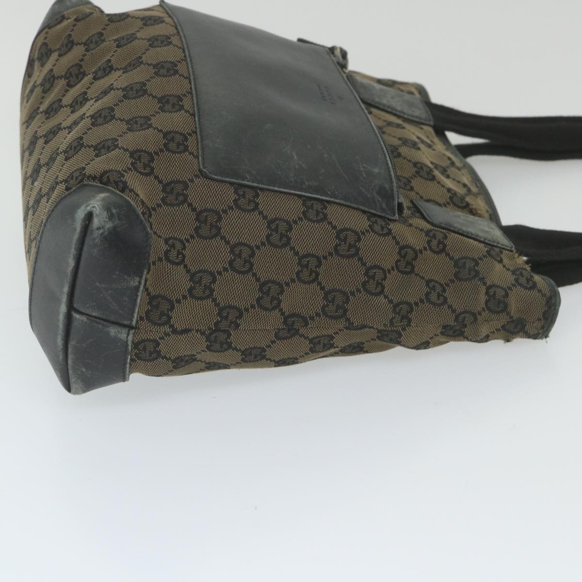 GUCCI GG Canvas Tote Bag Black Brown 019 0402 3754 59460