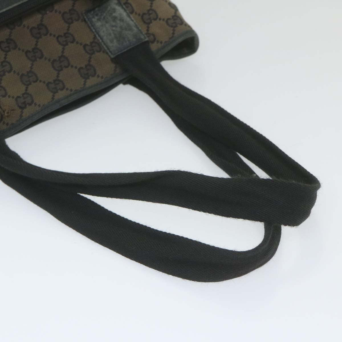 GUCCI GG Canvas Tote Bag Black Brown 019 0402 3754 59460