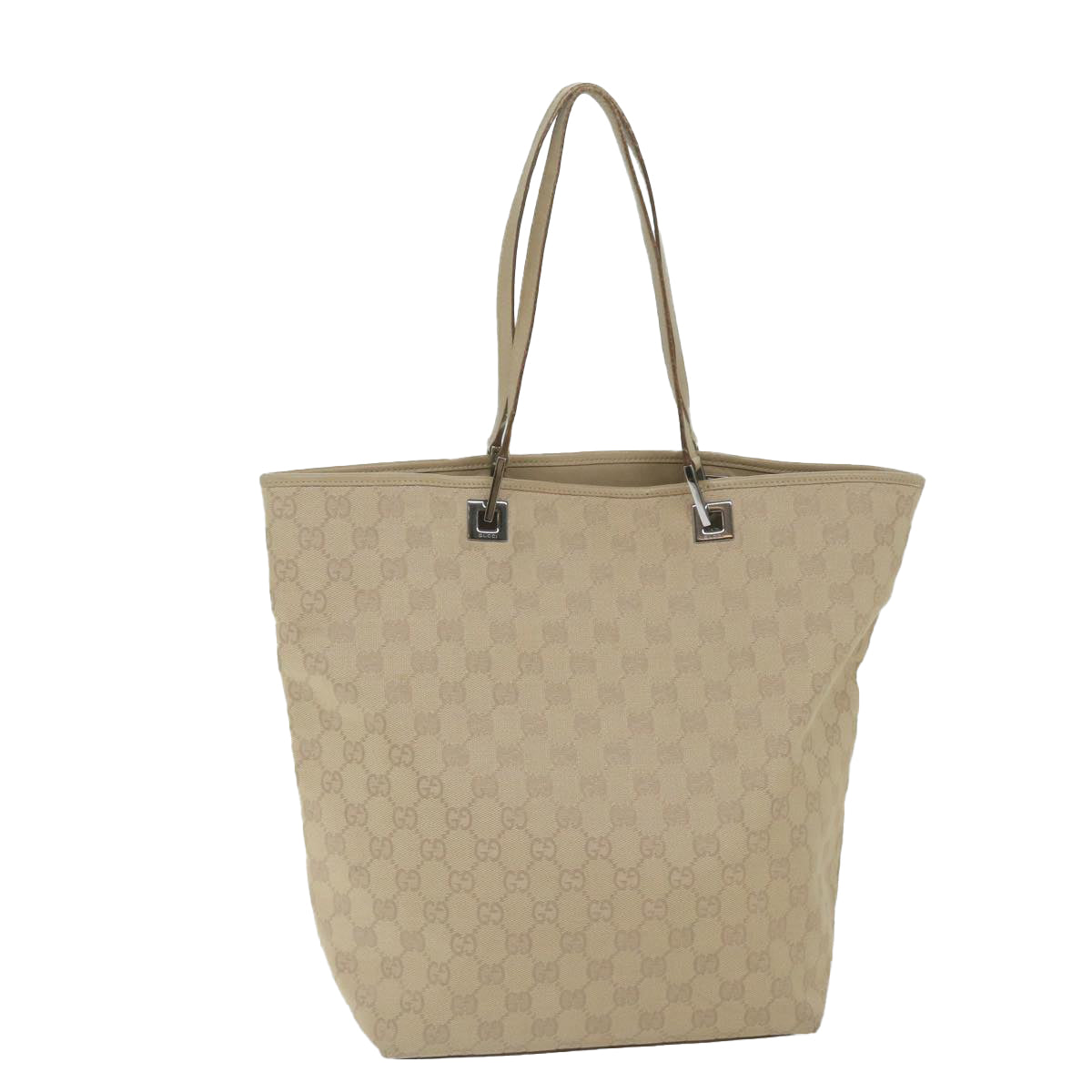 GUCCI GG Canvas Tote Bag Beige 31243 59464