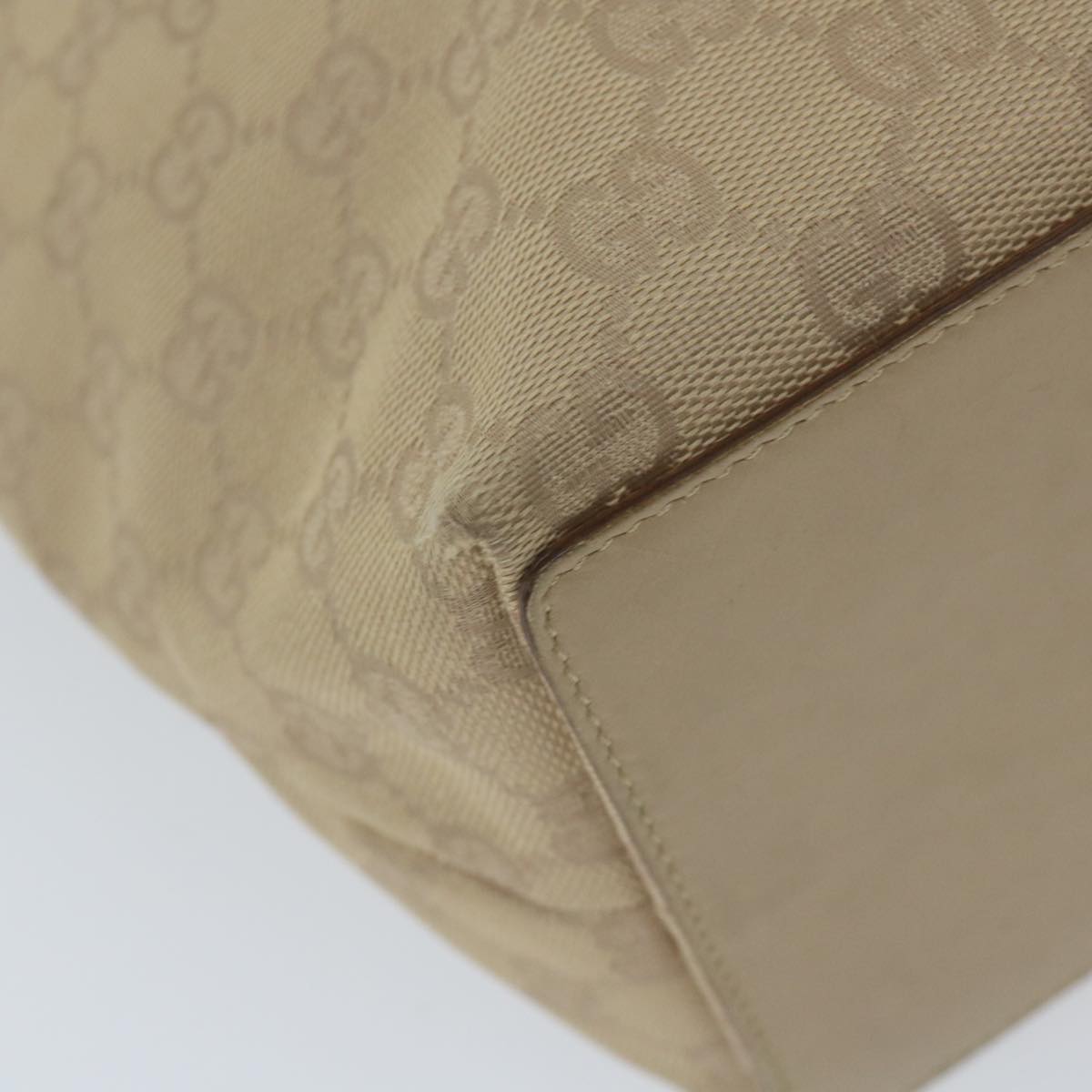 GUCCI GG Canvas Tote Bag Beige 31243 59464