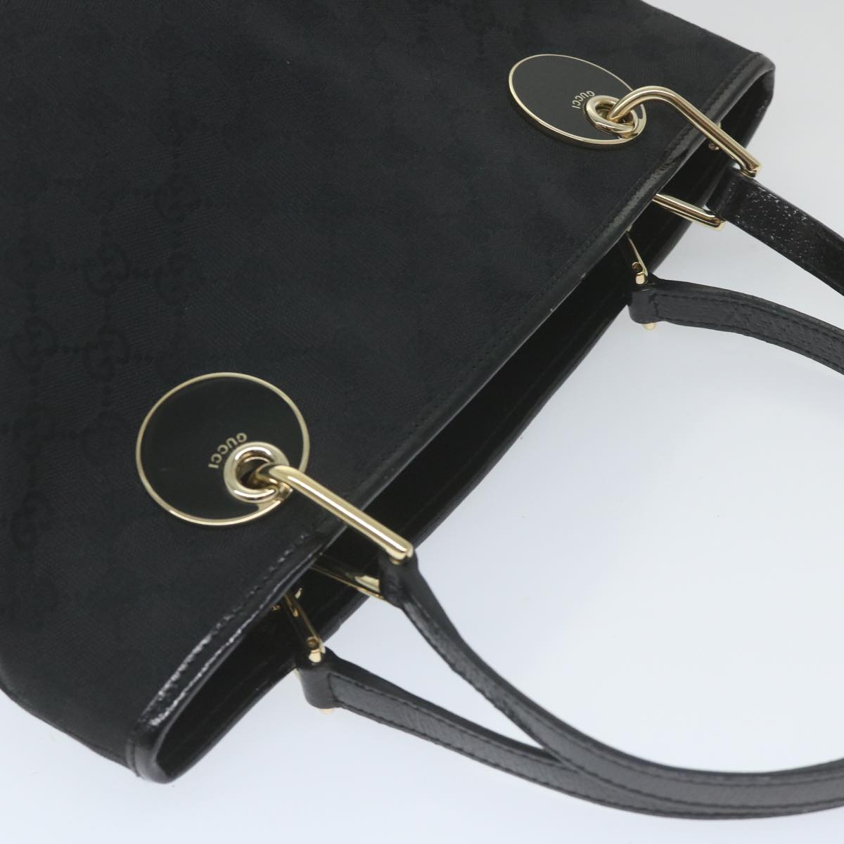 GUCCI GG Canvas Tote Bag Black 120837 59482