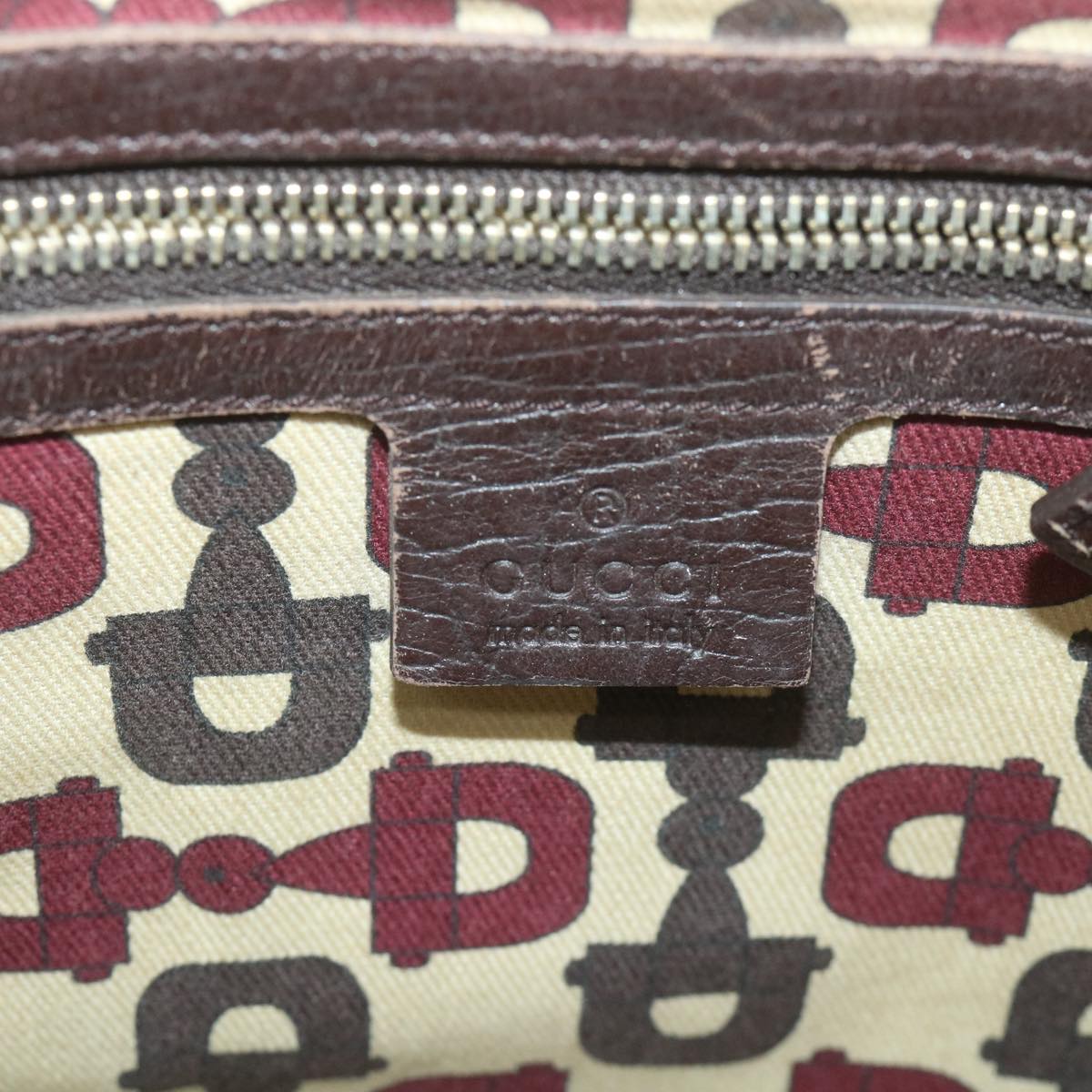 GUCCI GG Canvas Web Sherry Line Tote Bag Beige Red Green 137396 59566
