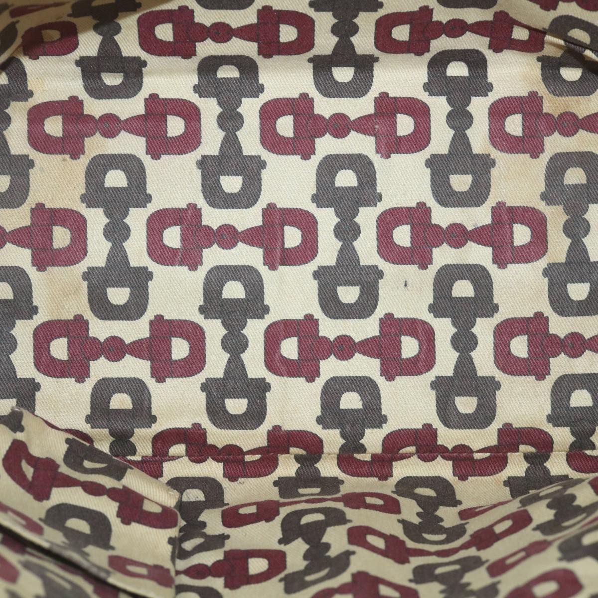 GUCCI GG Canvas Web Sherry Line Tote Bag Beige Red Green 137396 59566