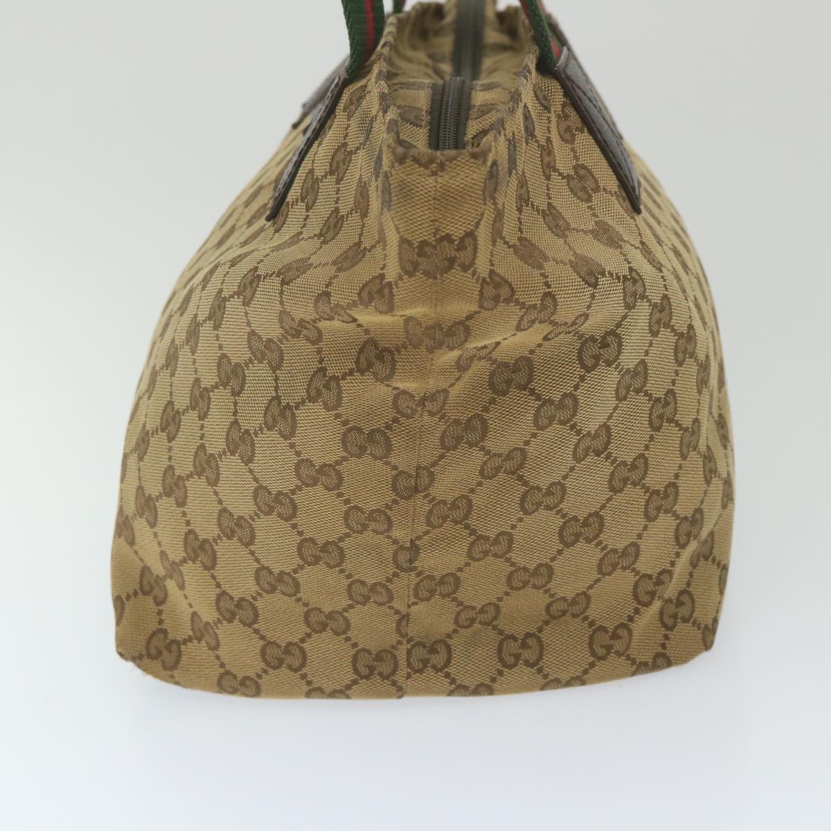 GUCCI GG Canvas Web Sherry Line Tote Bag Beige Red Green 131230 59707