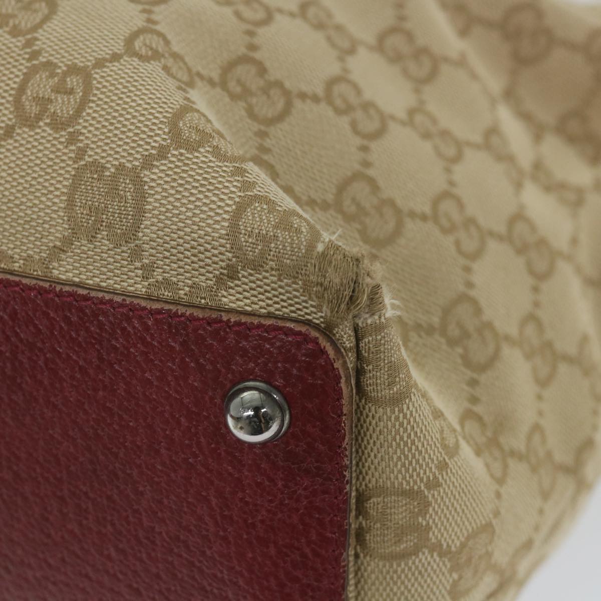 GUCCI GG Canvas Tote Bag Beige 120838 59708
