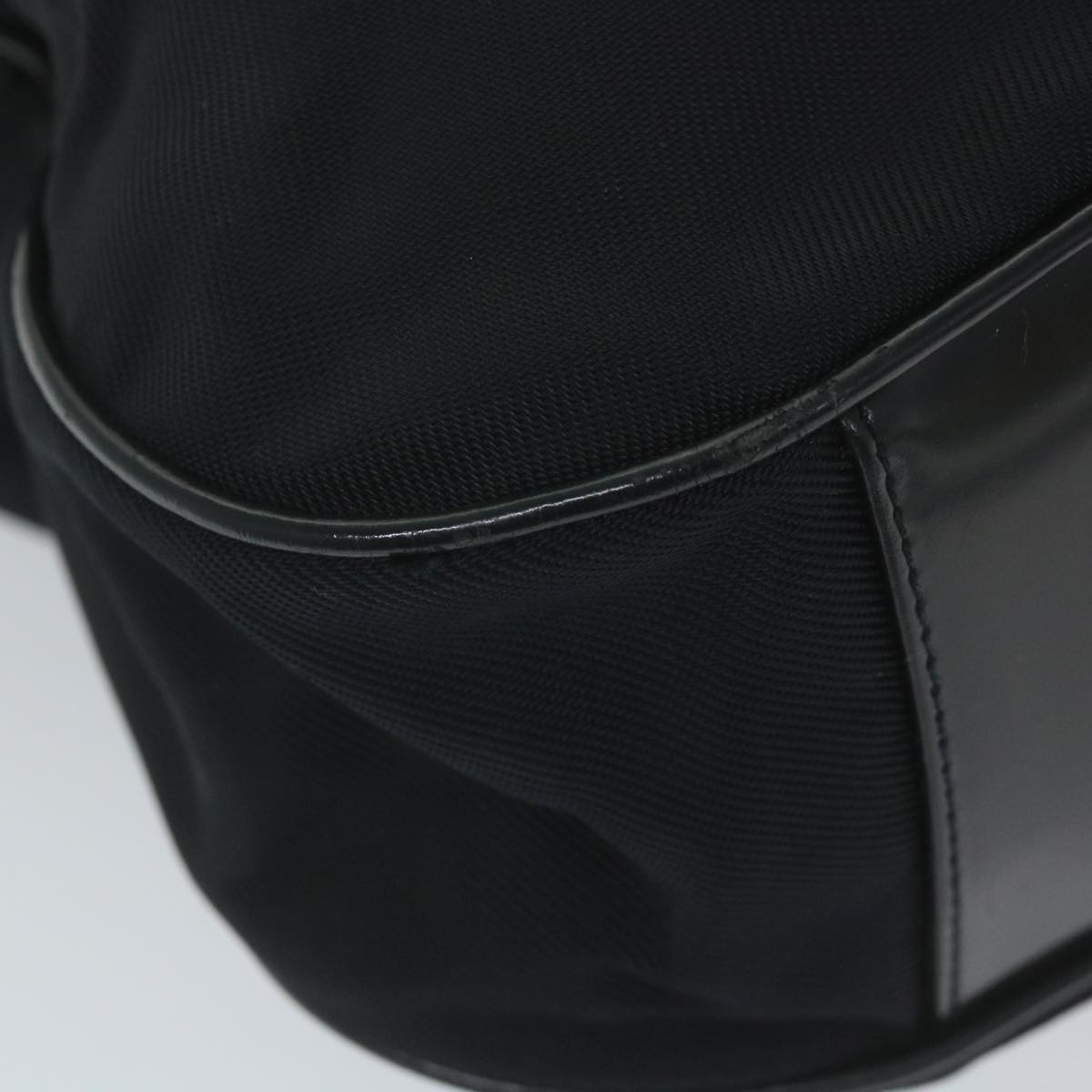GUCCI Bamboo Shoulder Bag Nylon 2way Black 001 1705 1577 59710