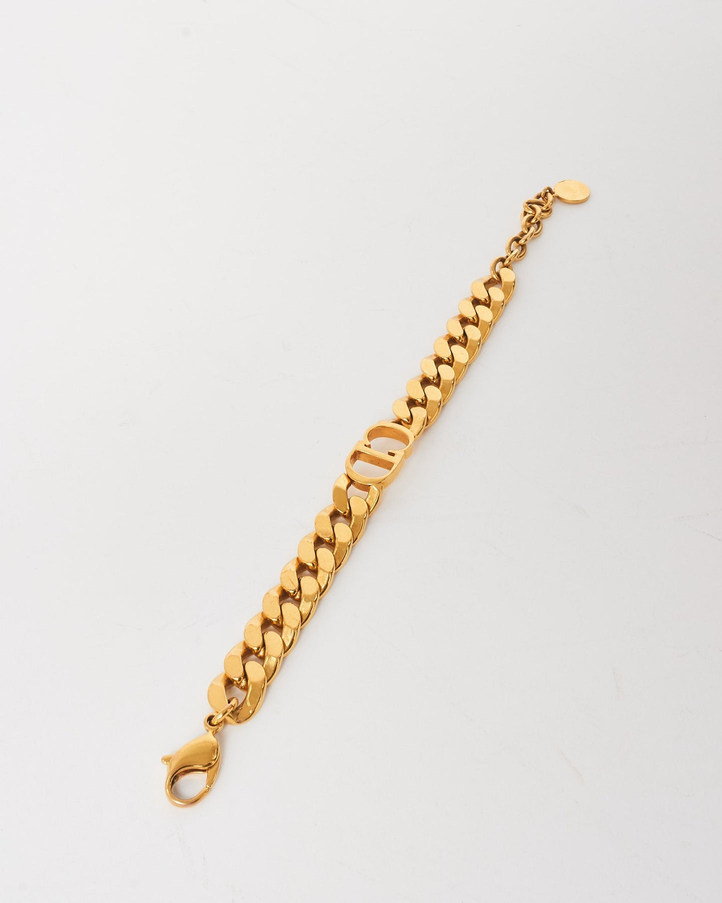 Dior Gold Danseuses toile Logo Chain Bracelet