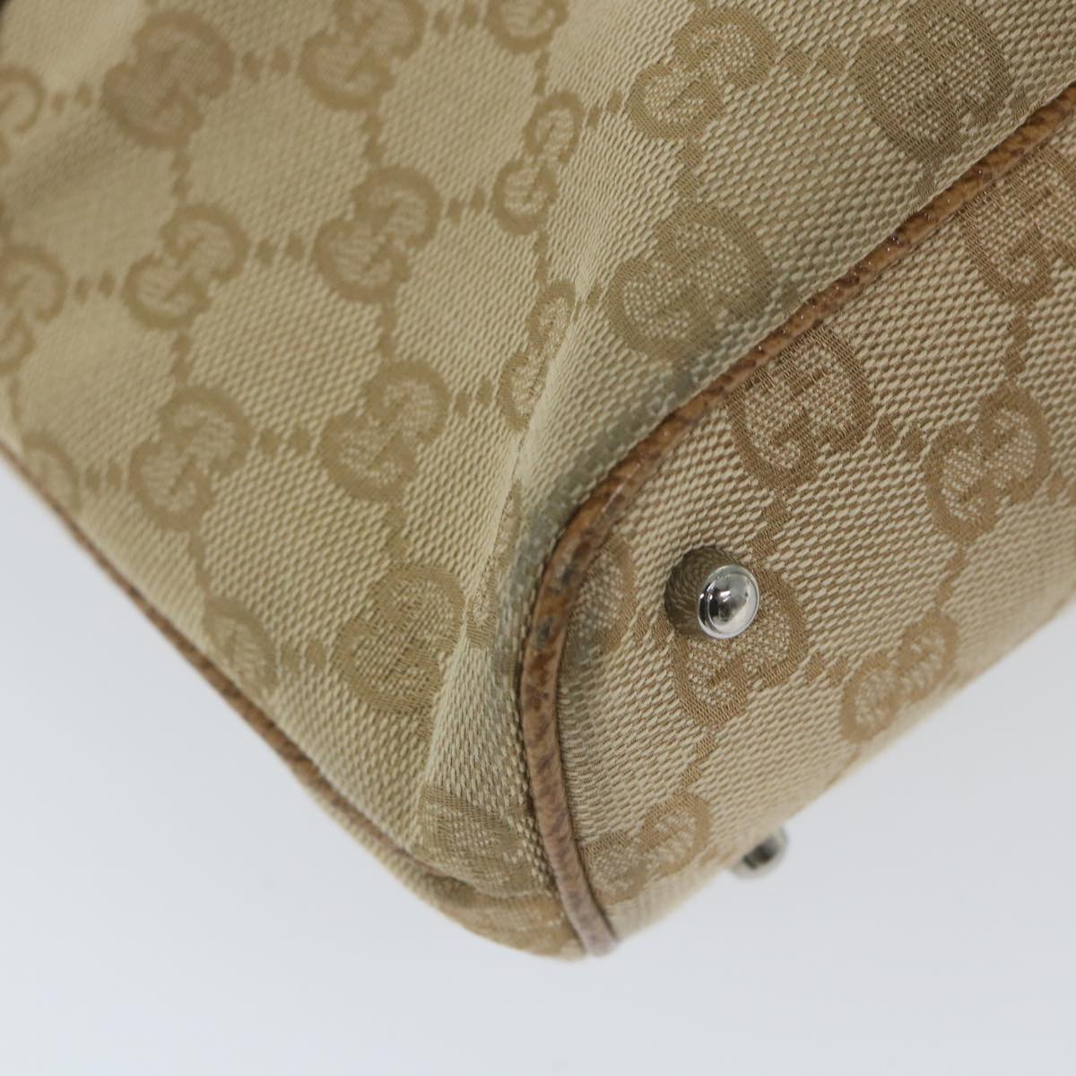 GUCCI GG Canvas Tote Bag Beige 113016 59864