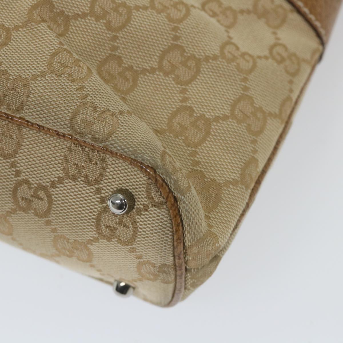 GUCCI GG Canvas Tote Bag Beige 113016 59864