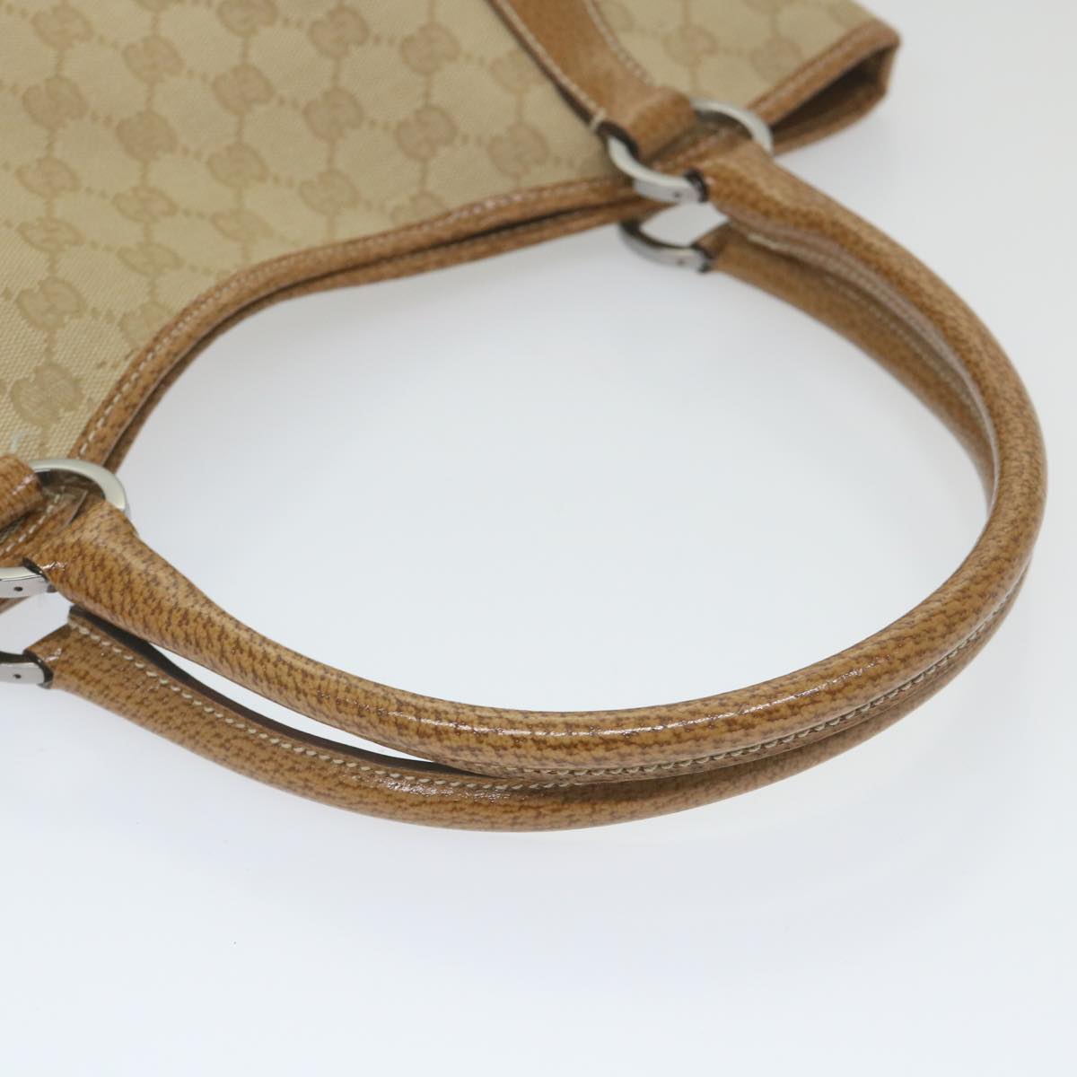 GUCCI GG Canvas Tote Bag Beige 113016 59864