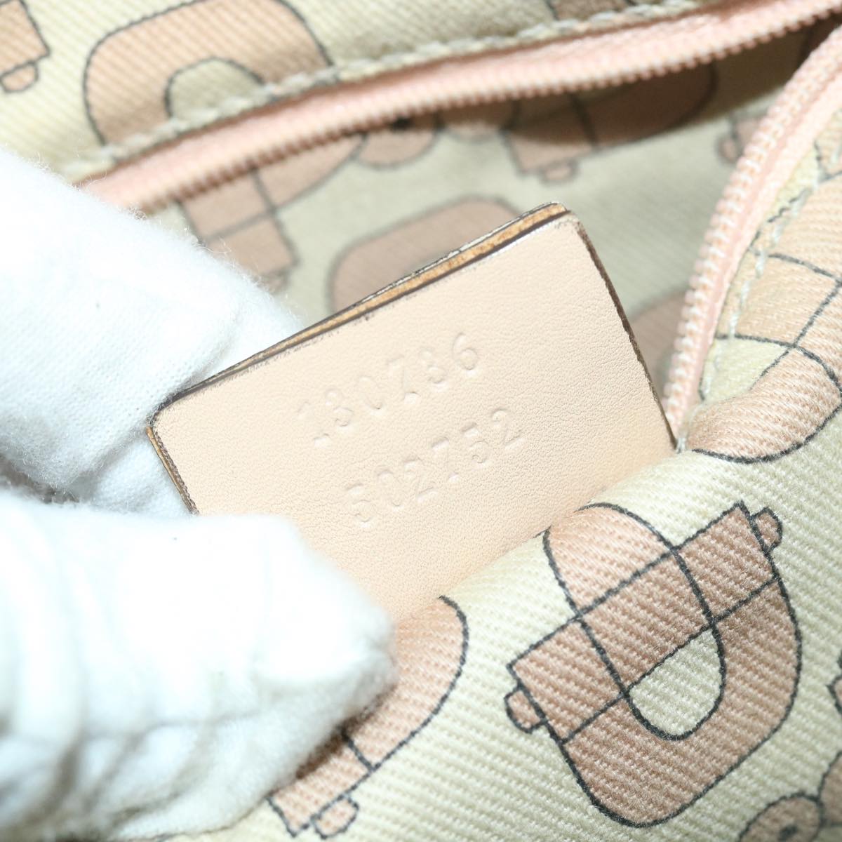 GUCCI GG Canvas Guccissima Tote Bag Beige 130736 59963