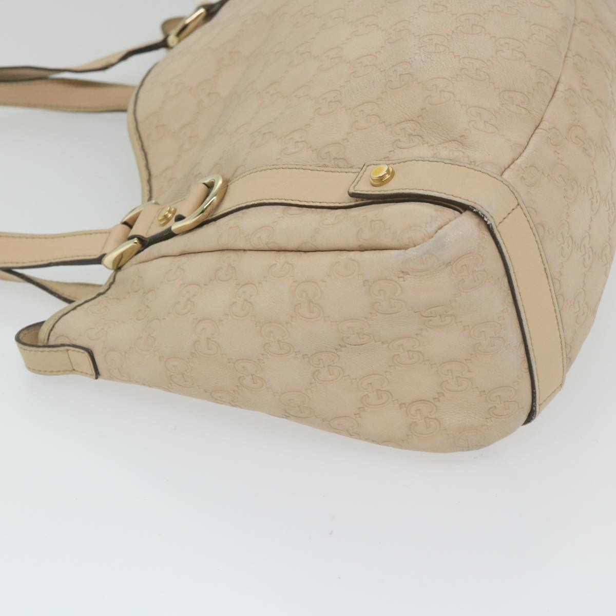 GUCCI GG Canvas Guccissima Tote Bag Beige 130736 59963