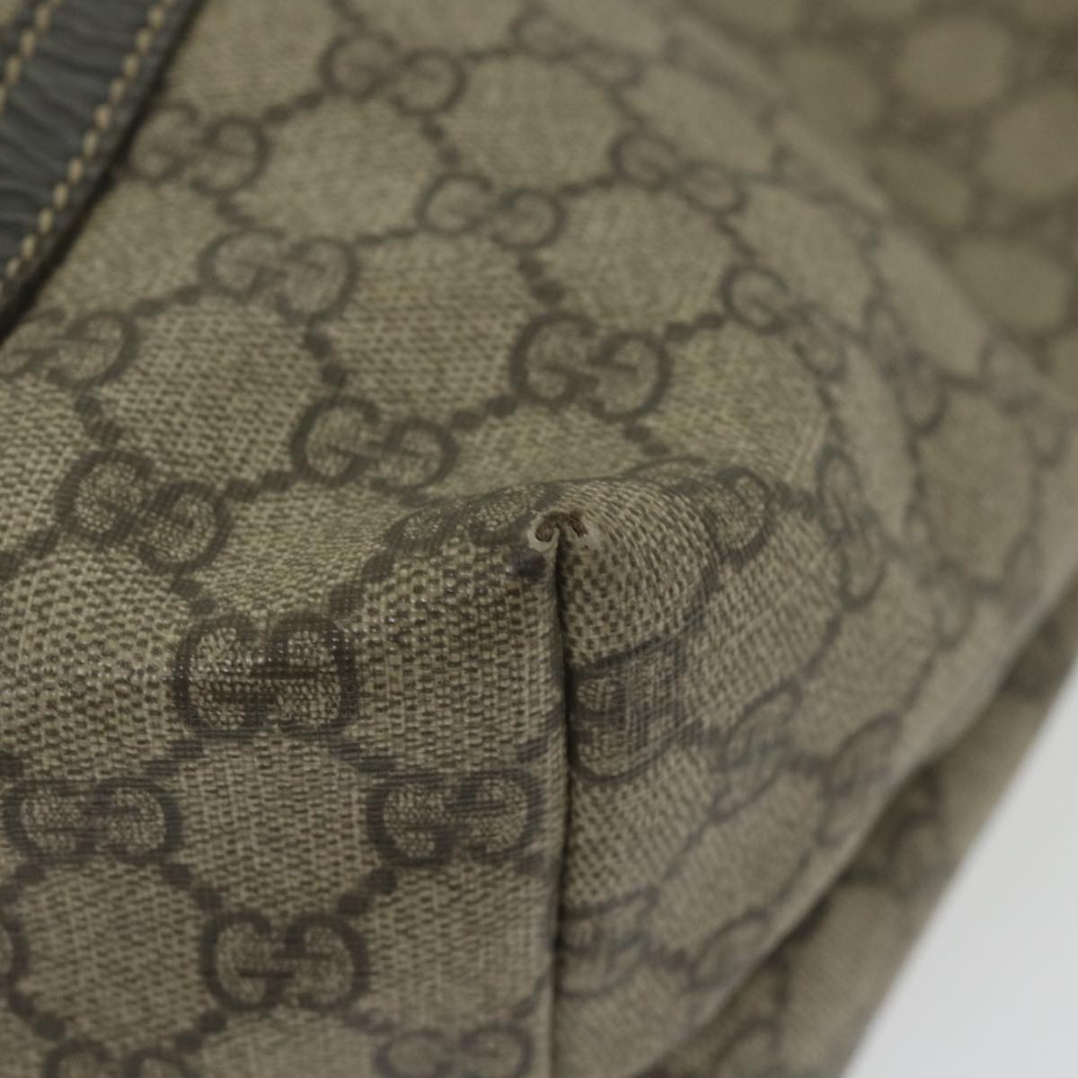 GUCCI GG Supreme Tote Bag PVC Leather Beige 197953 59966