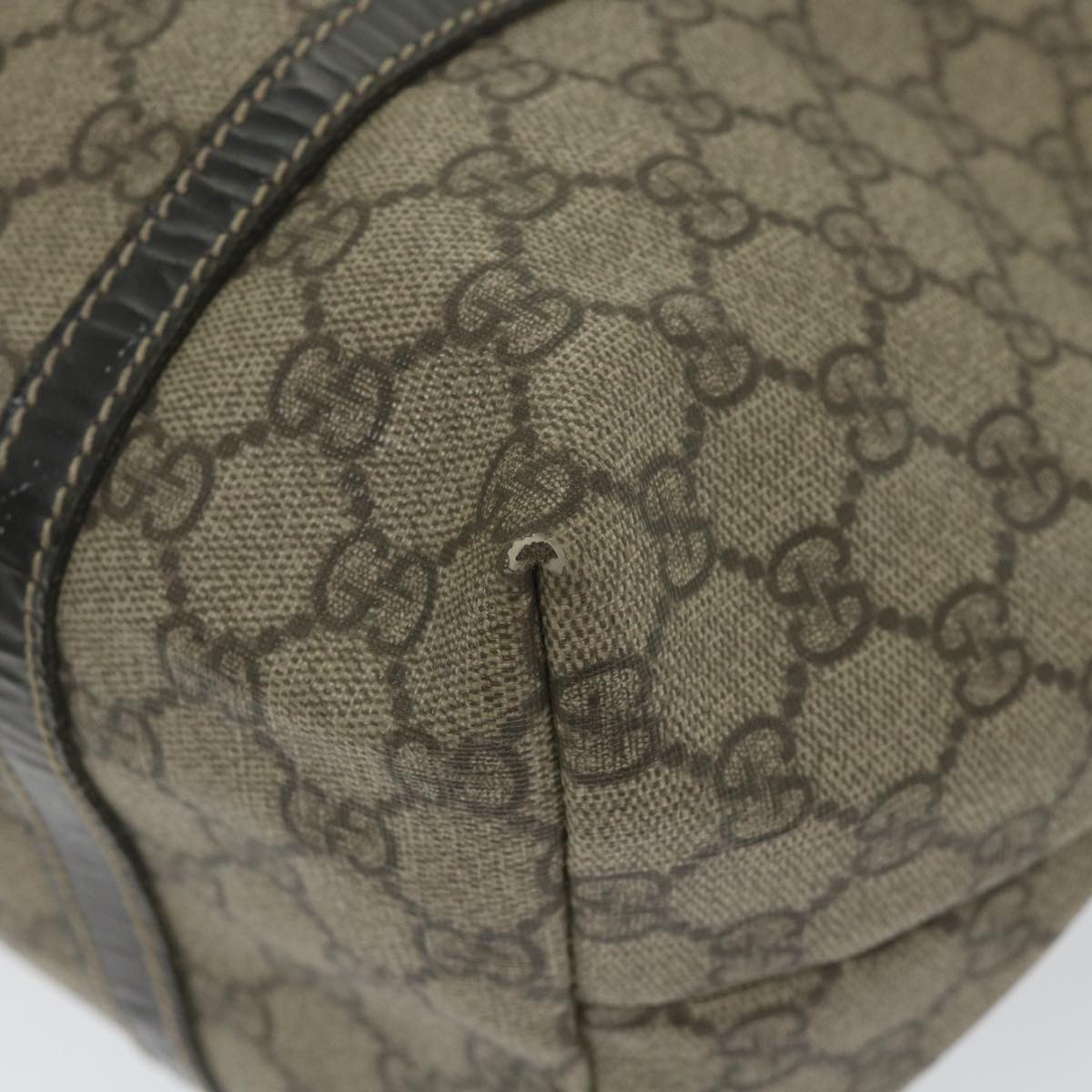 GUCCI GG Supreme Tote Bag PVC Leather Beige 197953 59966