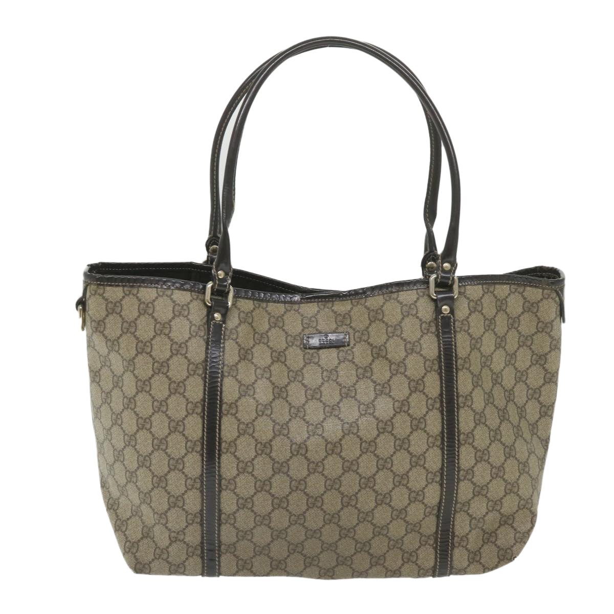 GUCCI GG Supreme Tote Bag PVC Leather Beige 197953 59966
