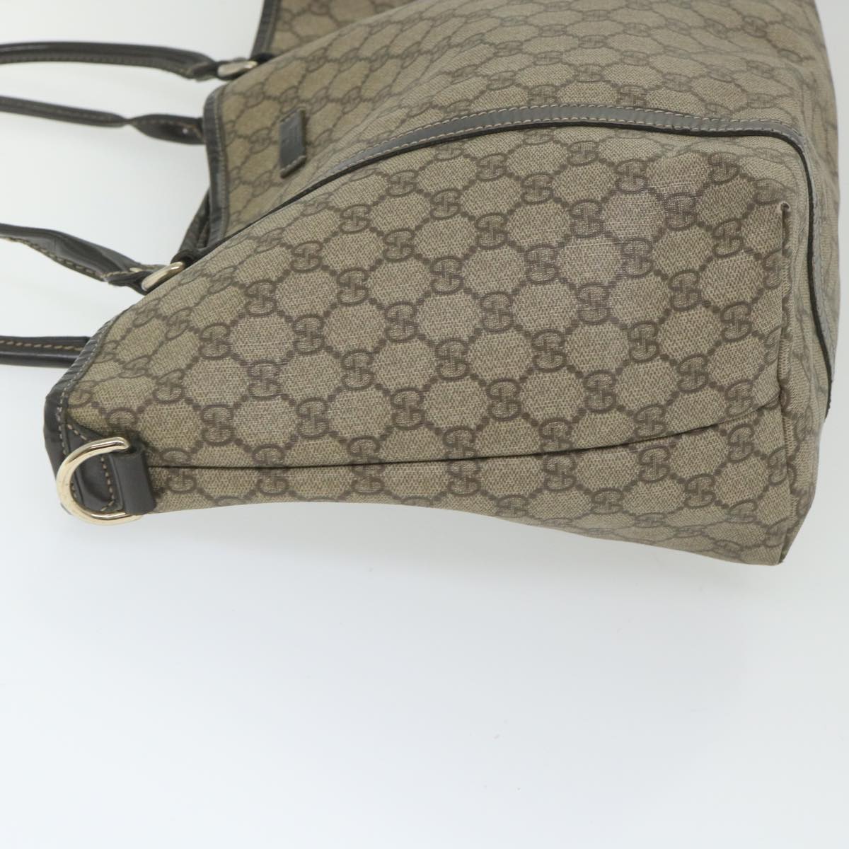 GUCCI GG Supreme Tote Bag PVC Leather Beige 197953 59966