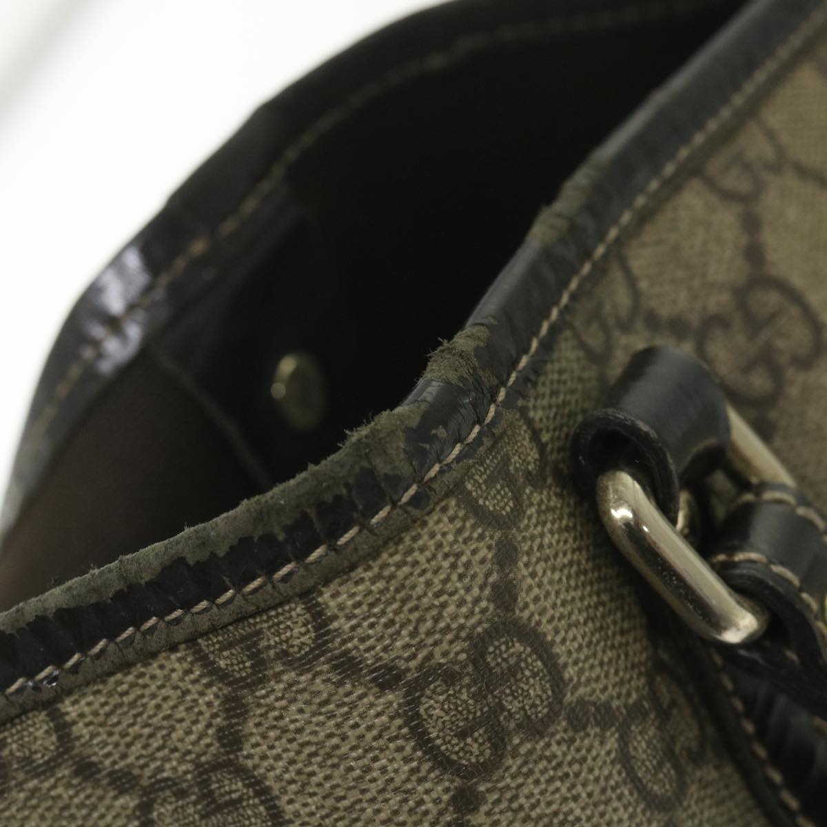 GUCCI GG Supreme Tote Bag PVC Leather Beige 197953 59966