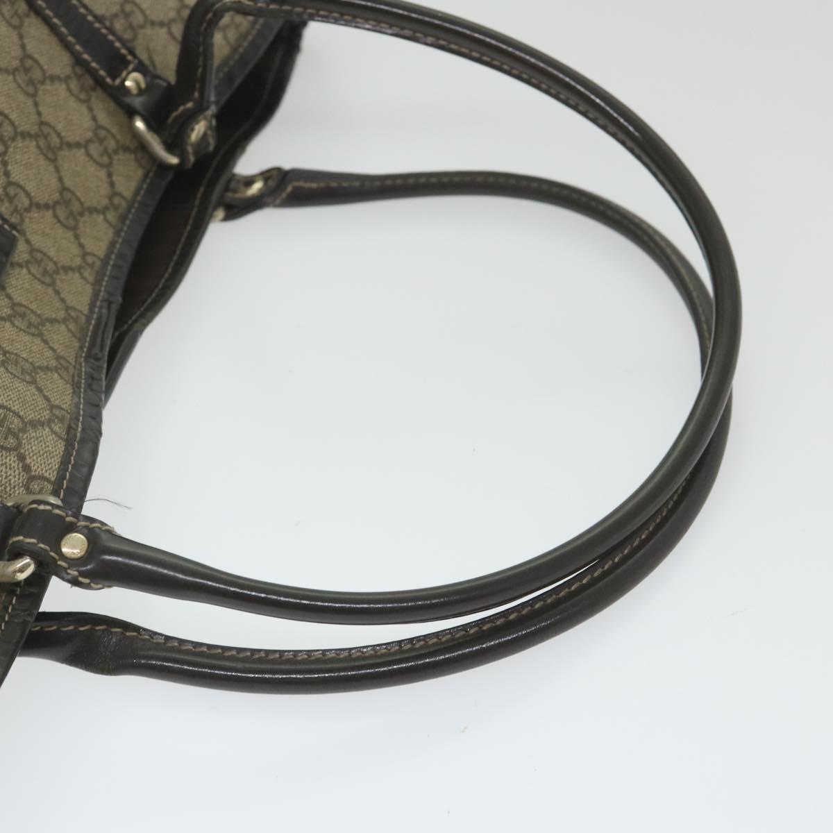 GUCCI GG Supreme Tote Bag PVC Leather Beige 197953 59966