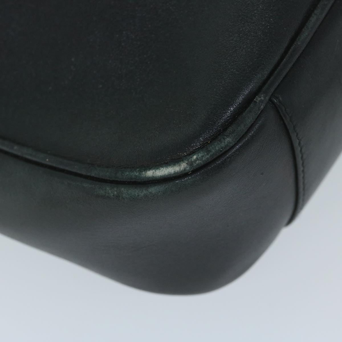 GUCCI Bamboo Shoulder Bag Leather Black 001 1705 1638 59973