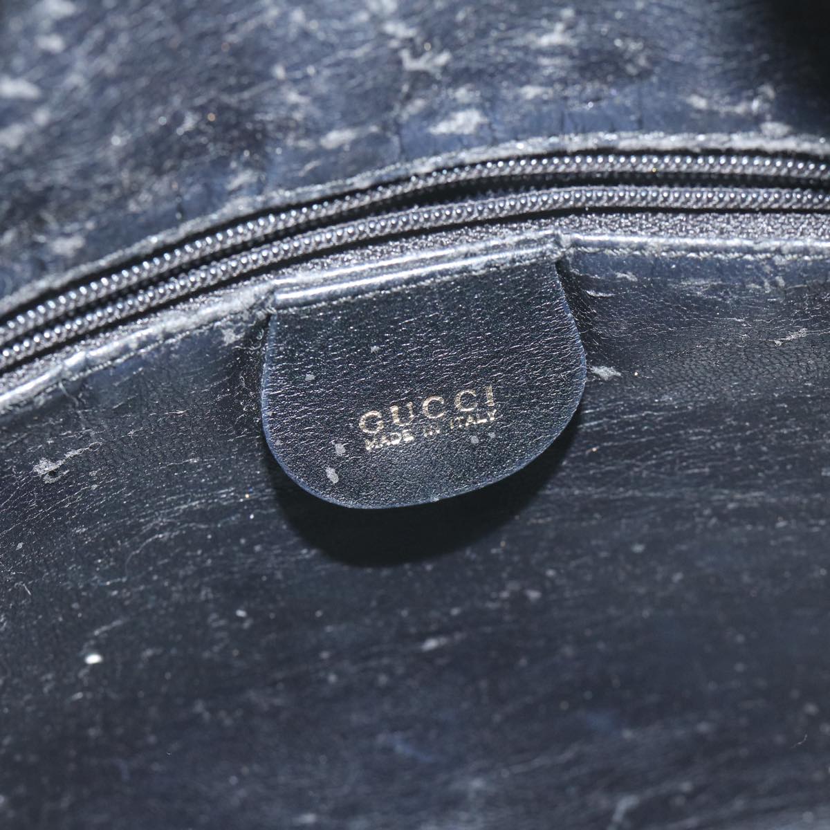 GUCCI Bamboo Shoulder Bag Leather Black 001 1705 1638 59973