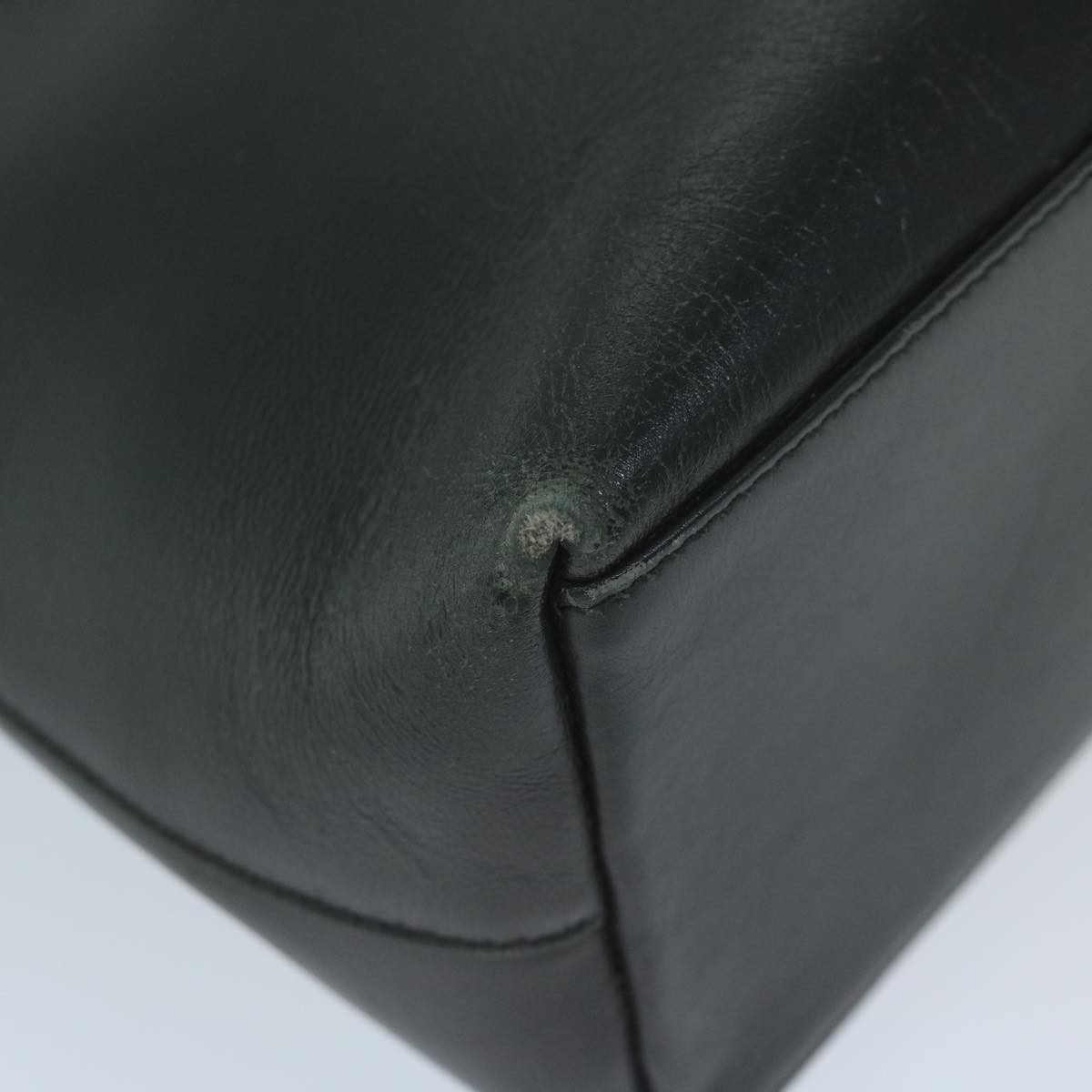 GUCCI Bamboo Shoulder Bag Leather Black 001 2058 3007 59974
