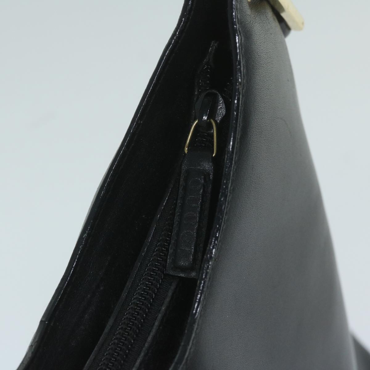 GUCCI Bamboo Shoulder Bag Leather Black 001 2058 3007 59974