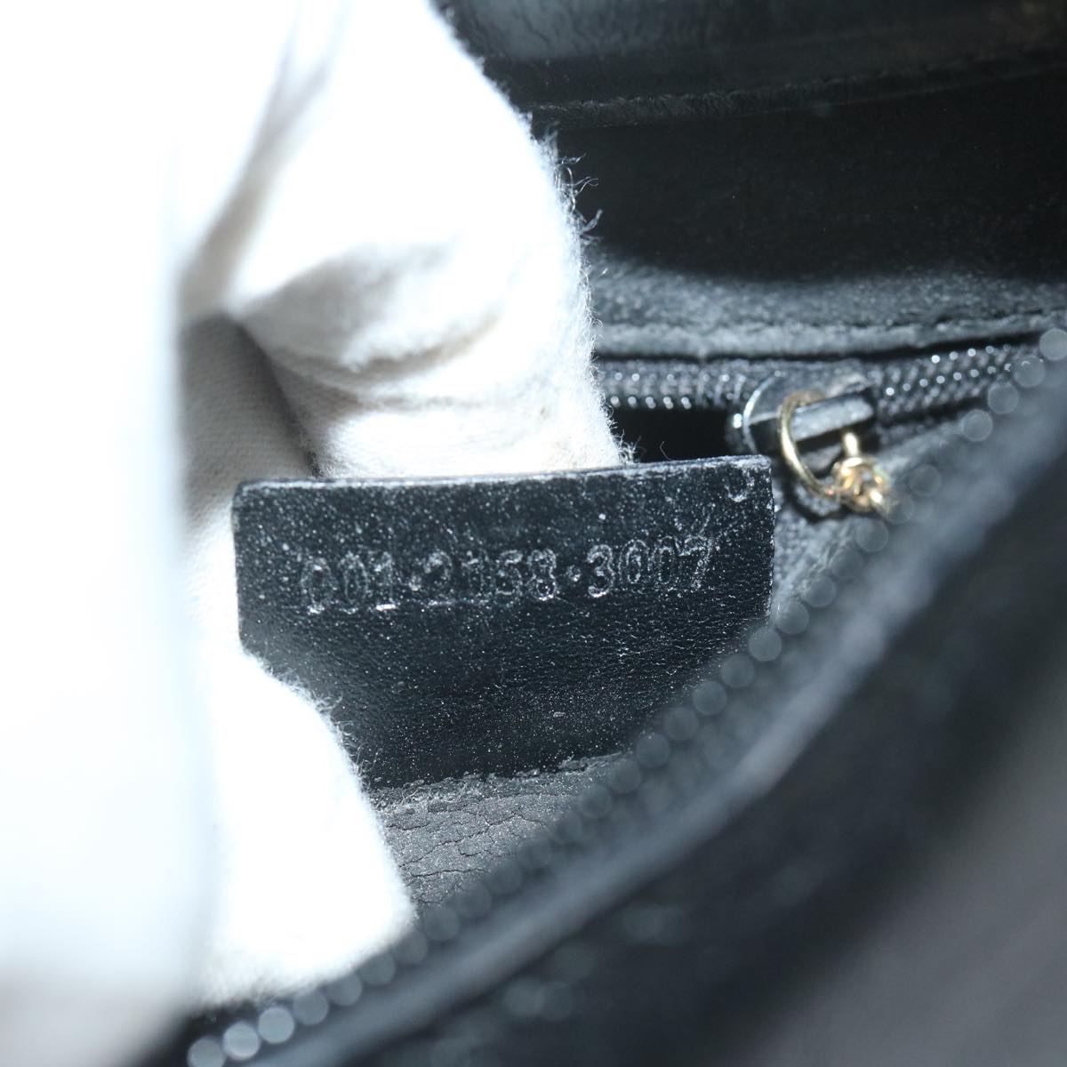 GUCCI Bamboo Shoulder Bag Leather Black 001 2058 3007 59974