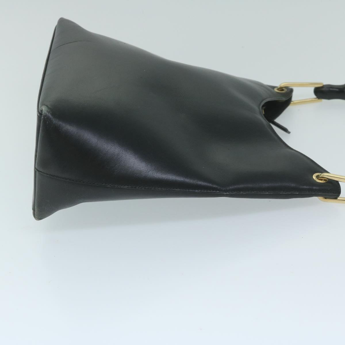 GUCCI Bamboo Shoulder Bag Leather Black 001 2058 3007 59974