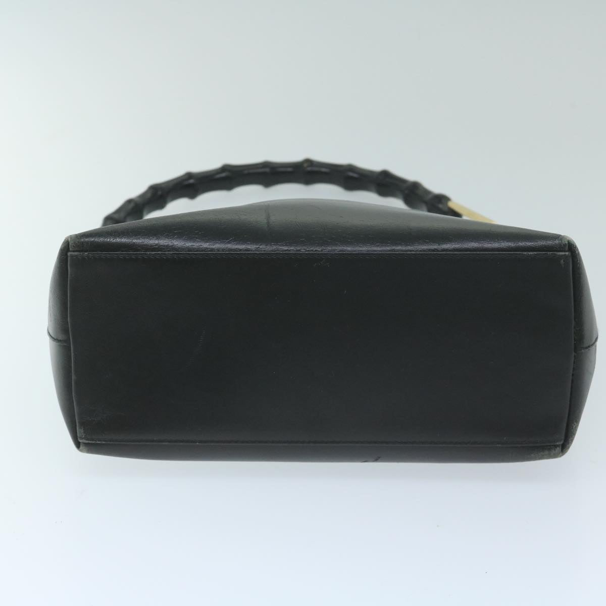 GUCCI Bamboo Shoulder Bag Leather Black 001 2058 3007 59974