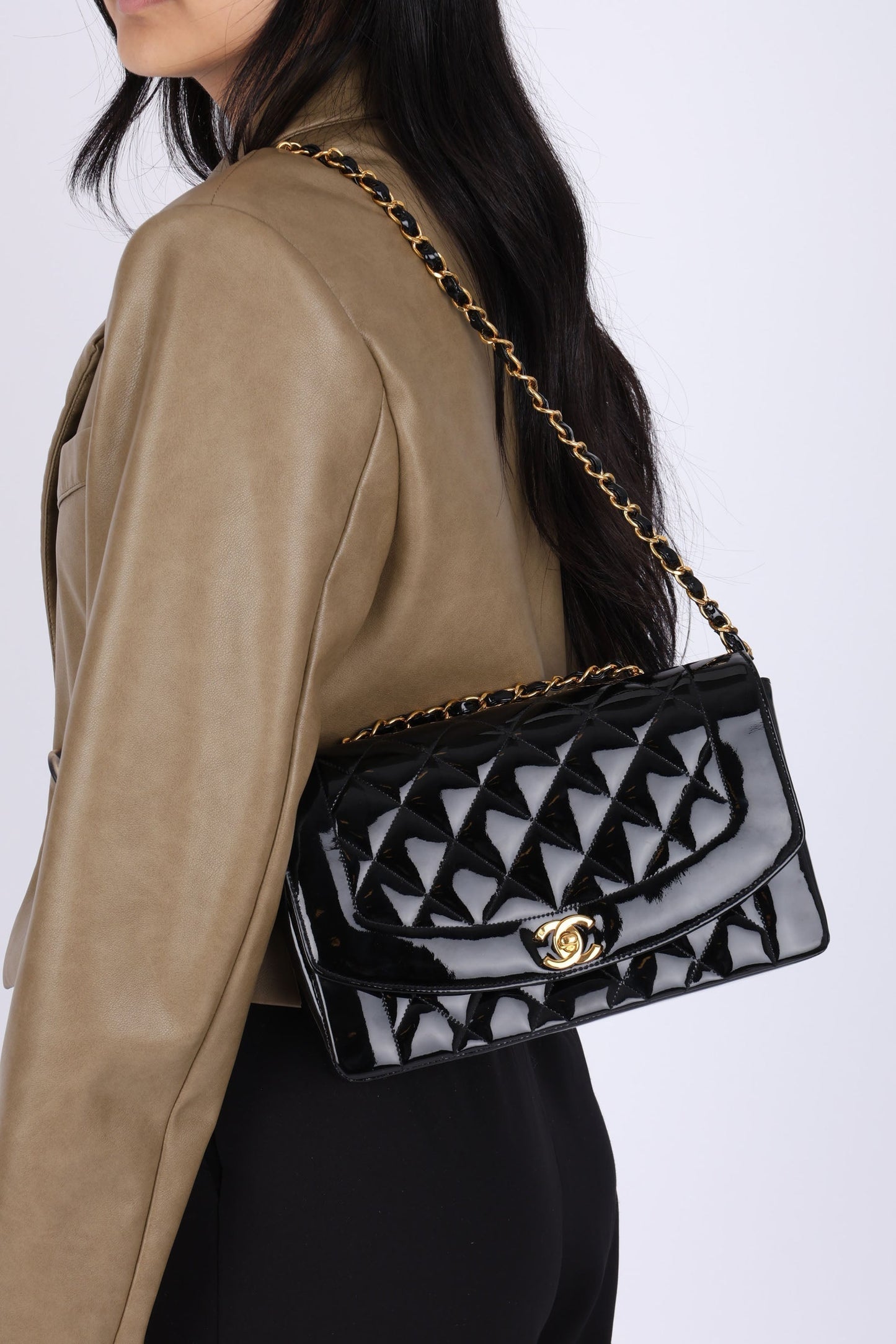 Chanel Patent Medium Diana