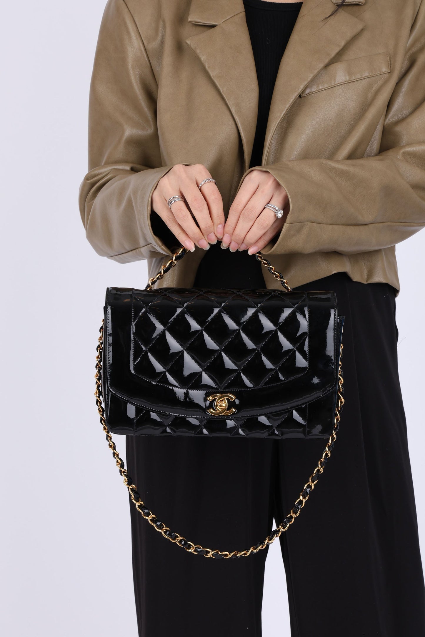 Chanel Patent Medium Diana
