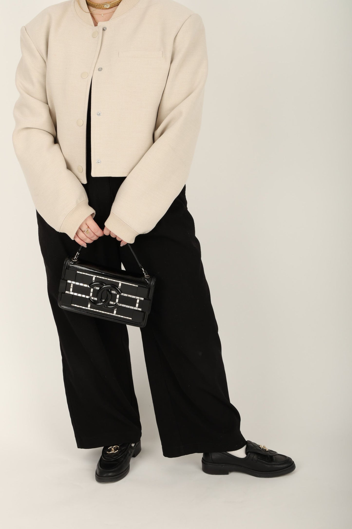 Chanel 2014 Patent Brick Crystal Flap