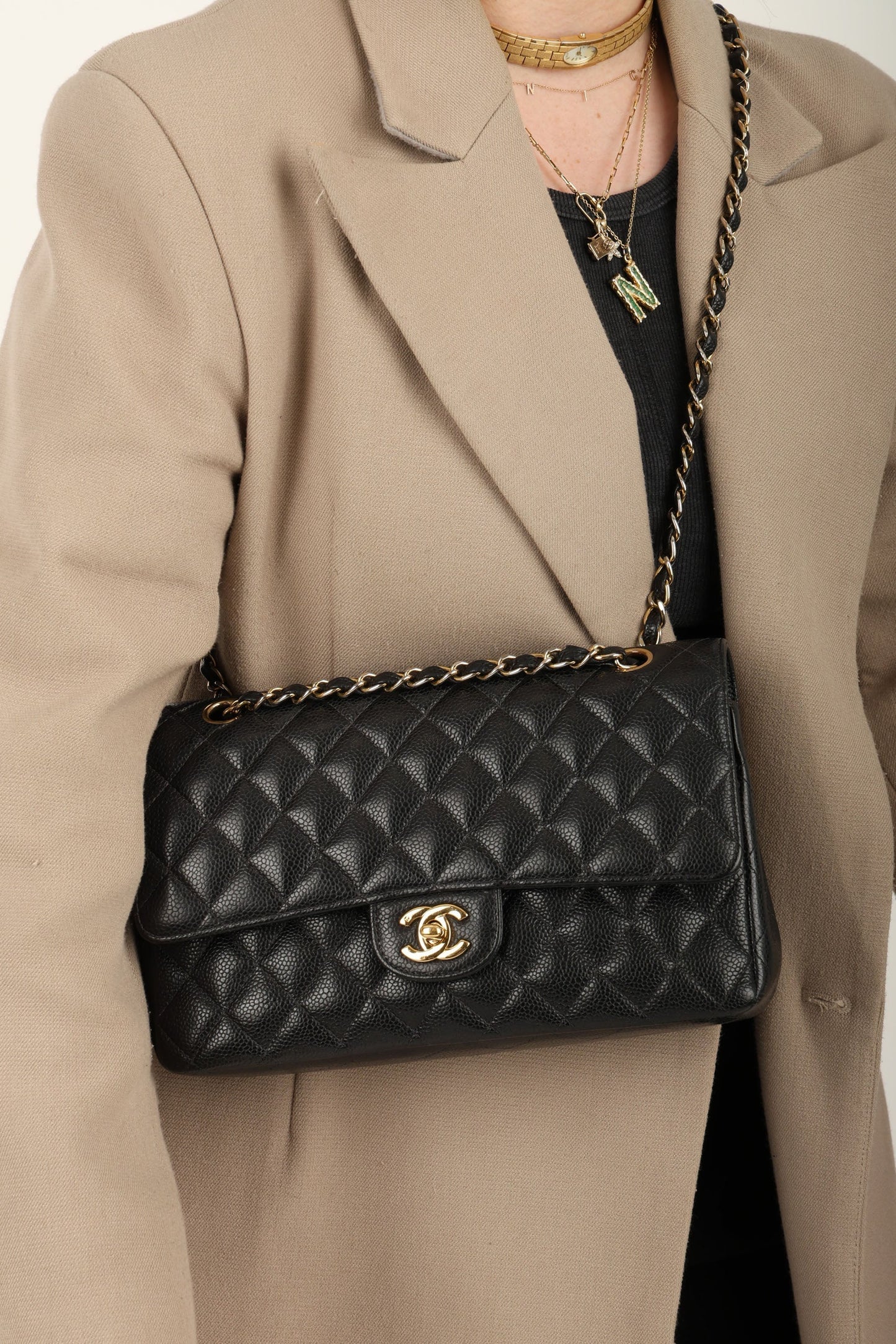 Chanel 2004 Caviar Medium Double Flap