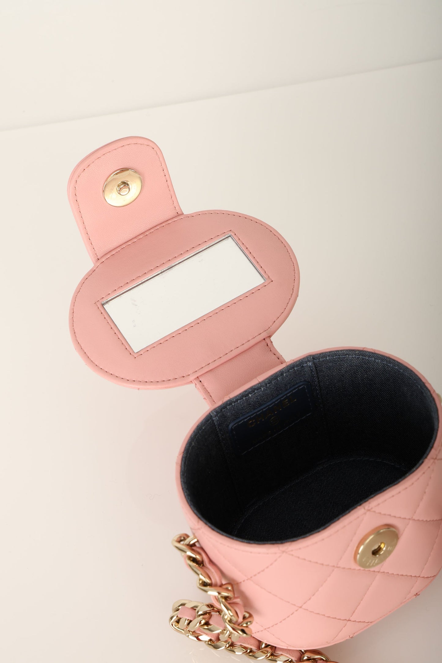 Chanel 2021 Lambskin Mini Chain Vanity