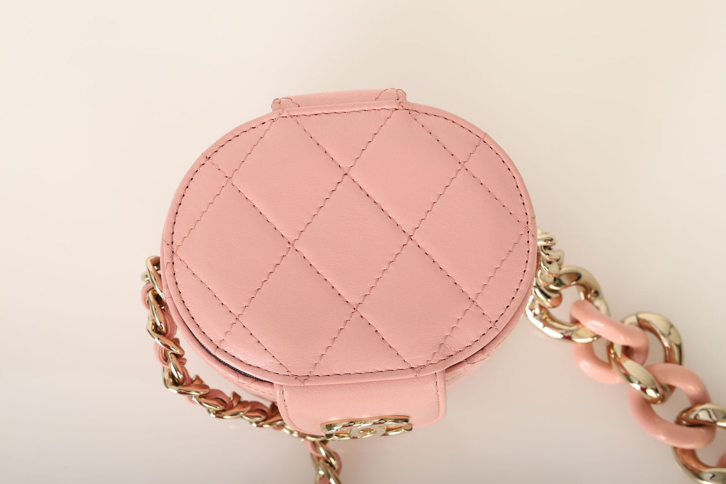 Chanel 2021 Lambskin Mini Chain Vanity